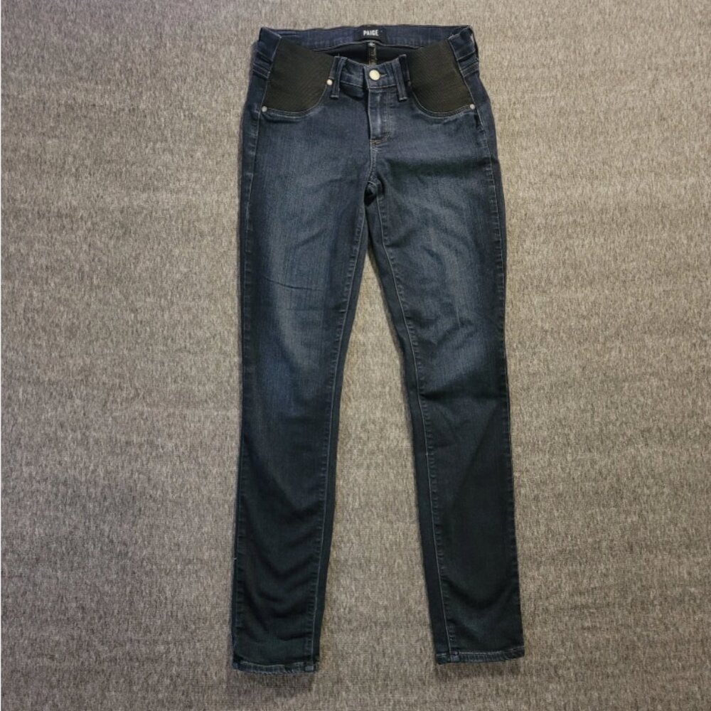 Paige Women's skyline Skinny dark Jeans Size 27 elastic sides